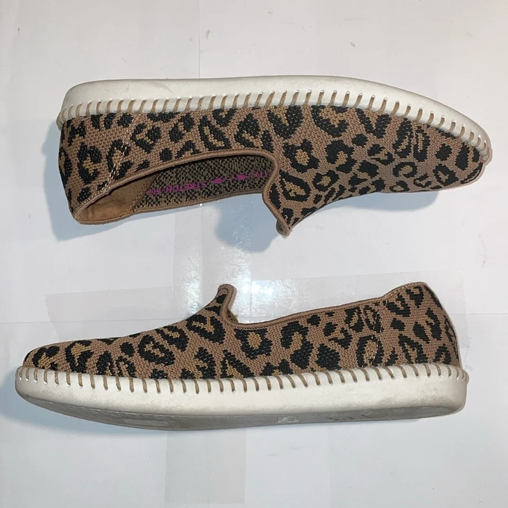 Skechers Air-Cooled Memory Foam Leopard Print Flats Size 5 - Picture 5 of 7
